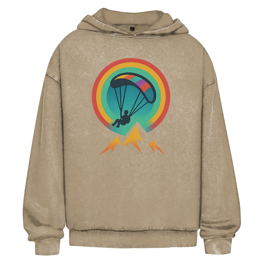 Oversize Washed Hoodie "Go Up"