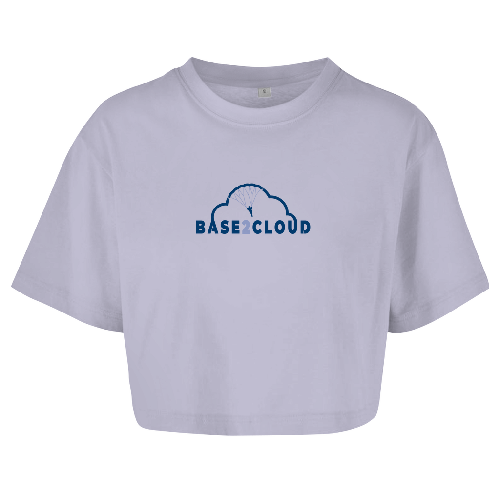 Damen Oversize Crop Top "Logo"