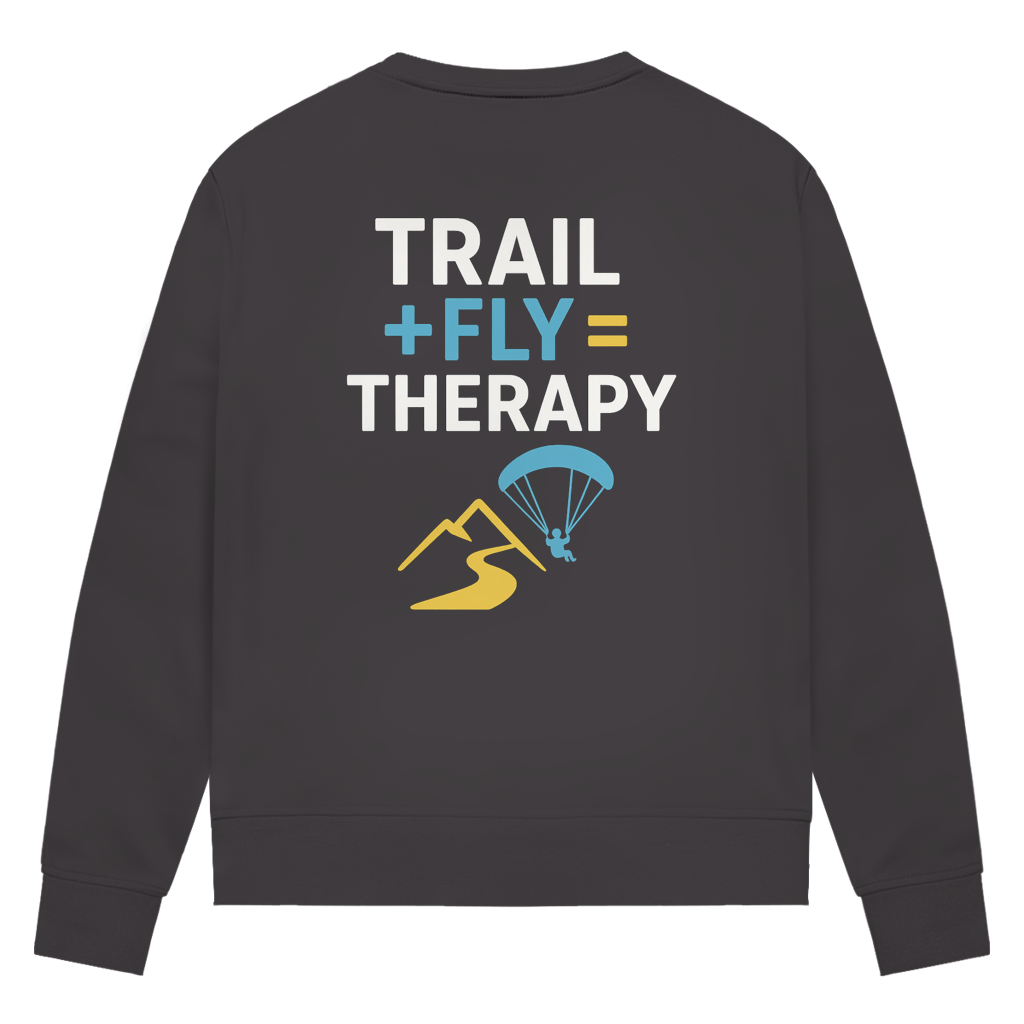 „Trail+Fly=Therapy" Damen Bio Sweatshirt