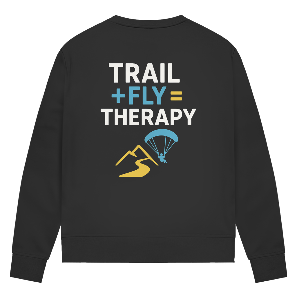 „Trail+Fly=Therapy" Damen Bio Sweatshirt