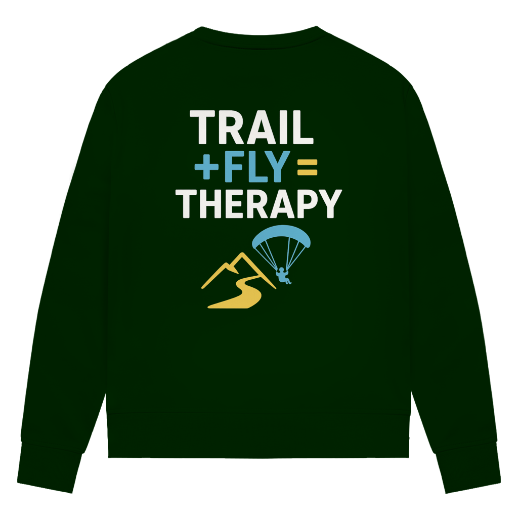 „Trail+Fly=Therapy" Damen Bio Sweatshirt