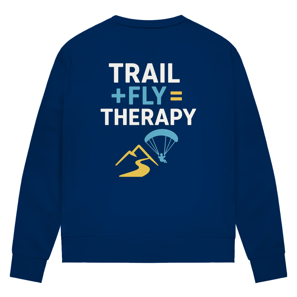 „Trail+Fly=Therapy" Damen Bio Sweatshirt