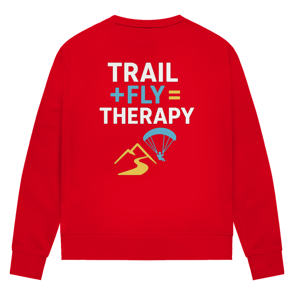 „Trail+Fly=Therapy" Damen Bio Sweatshirt