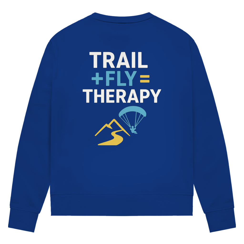 „Trail+Fly=Therapy" Damen Bio Sweatshirt
