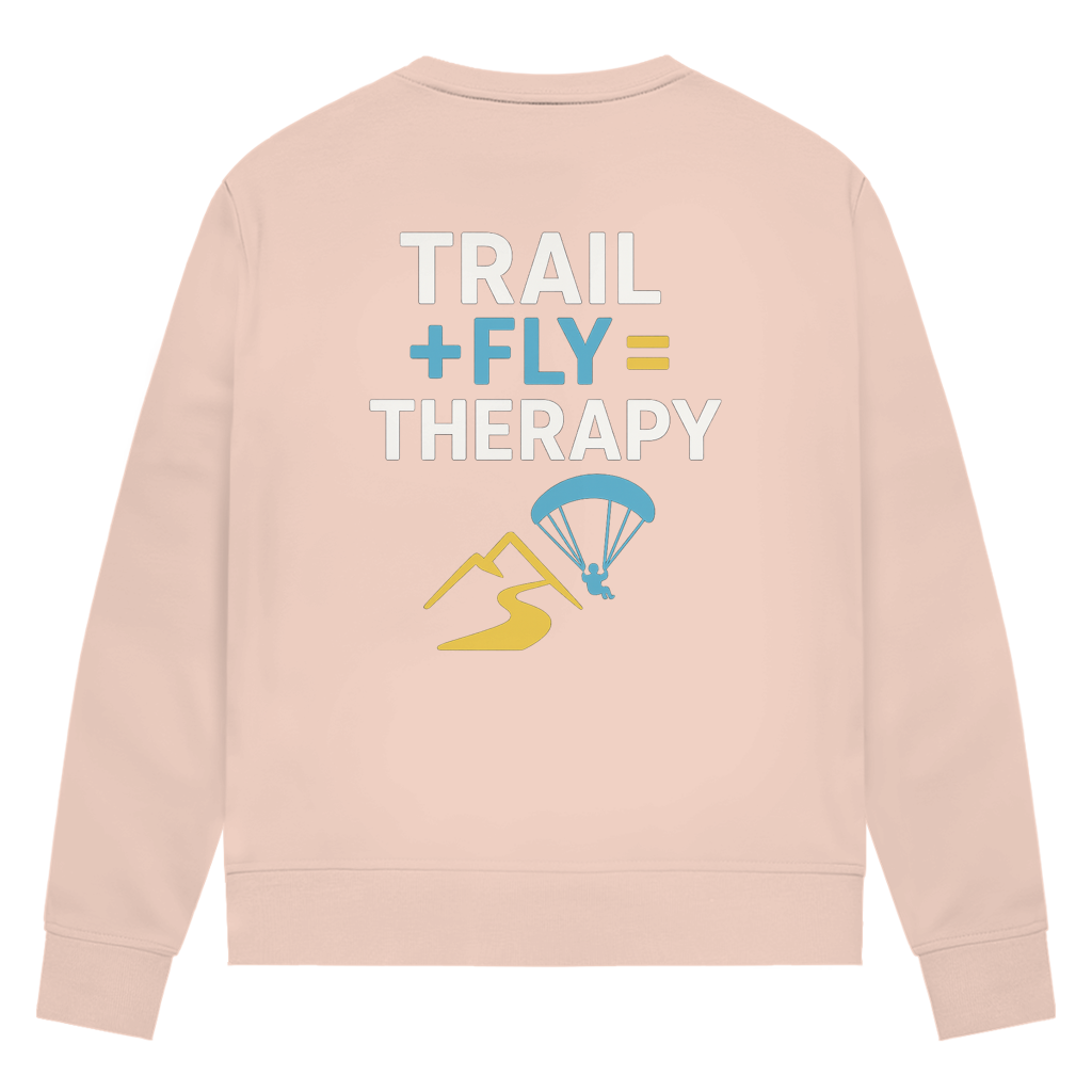 „Trail+Fly=Therapy" Damen Bio Sweatshirt