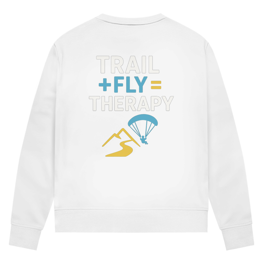 „Trail+Fly=Therapy" Damen Bio Sweatshirt