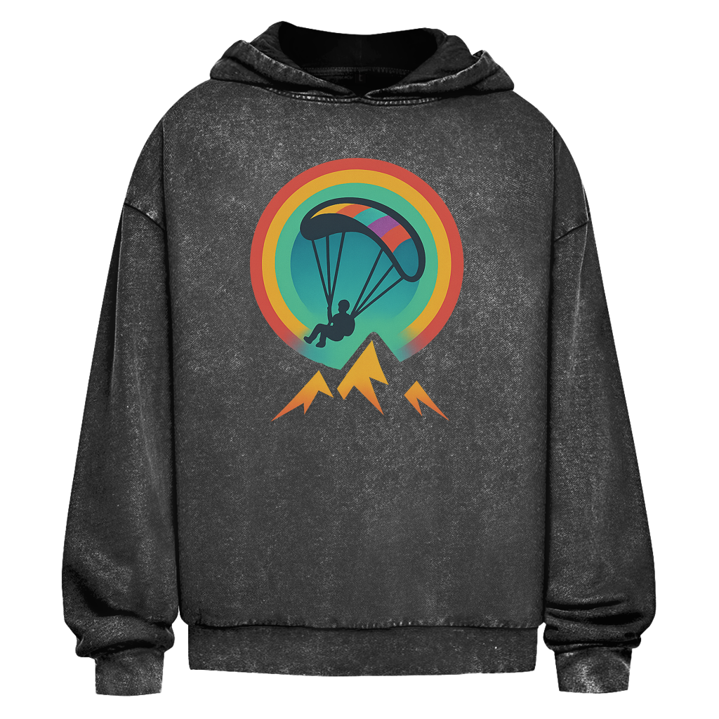 „Go Up" Oversize Washed Hoodie