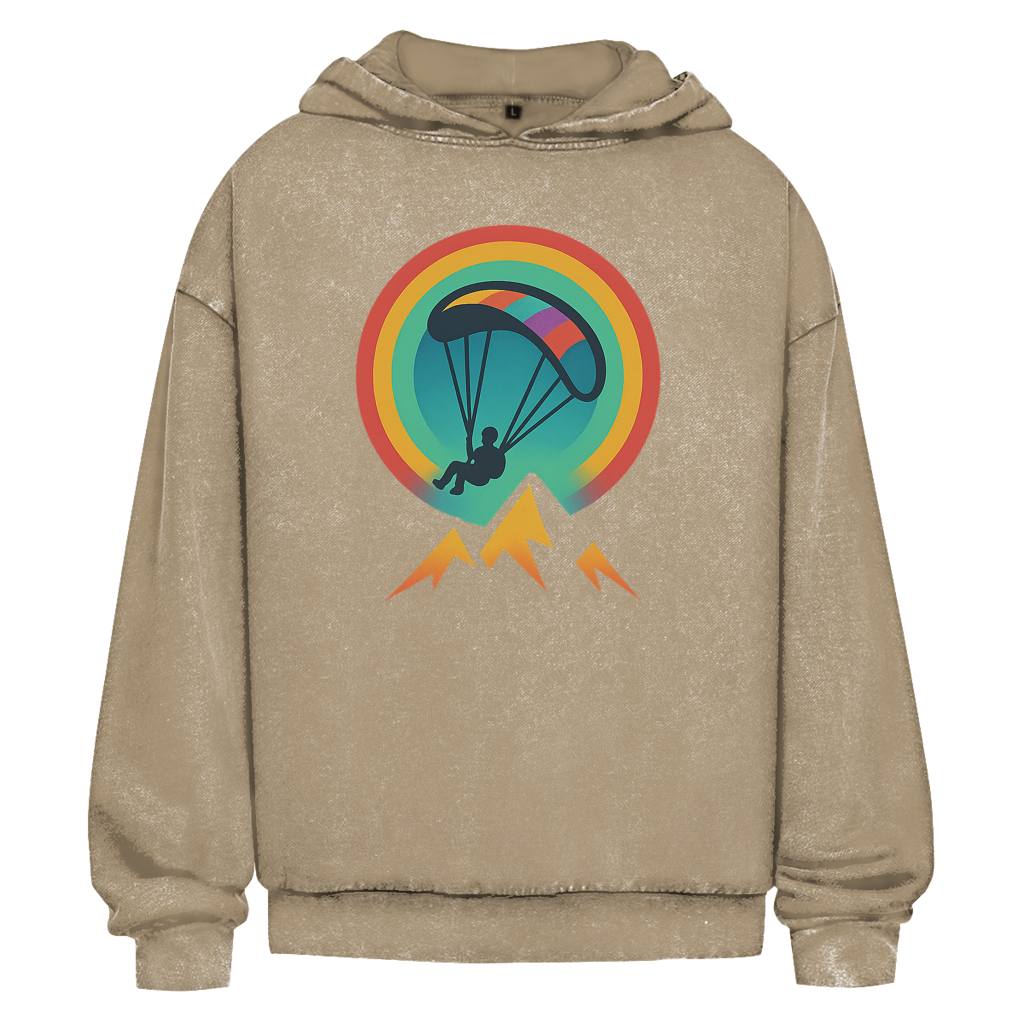 „Go Up" Oversize Washed Hoodie